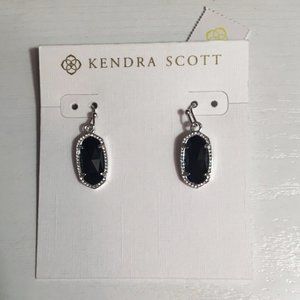 Kendra Scott Lee Black & Silver Drop Earrings